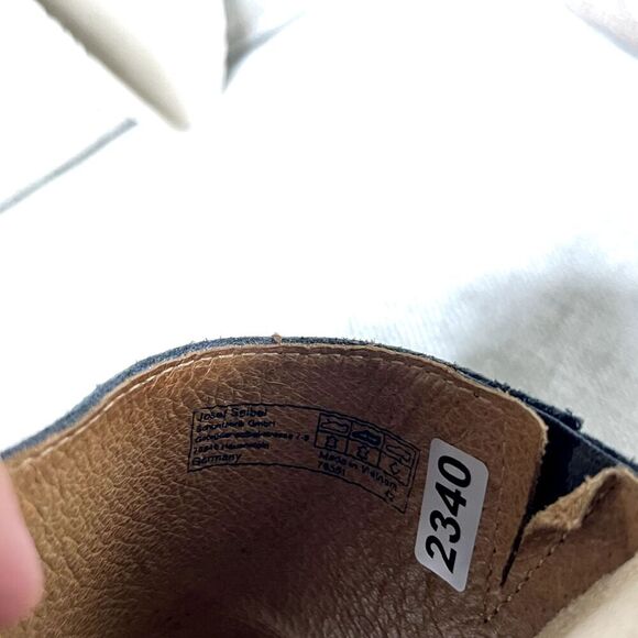 Josef Seibel Sandals US 11 EU 42 Tonga 51 Slides Slip-On Shoes Black Leather - Picture 6 of 10